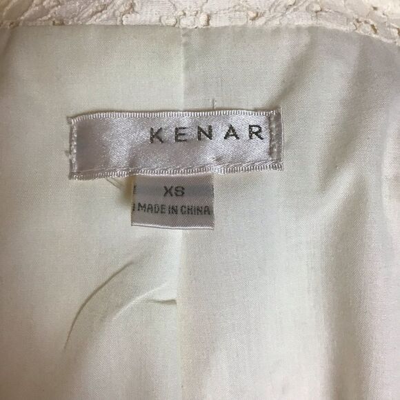 Kenar Cream Cotton Eyelet Lace Blazer - XS - Picture 3 of 7